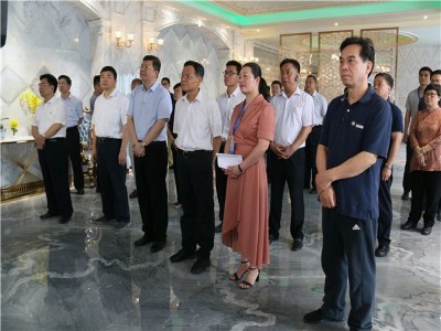 自治区主席陈武率全区年中工作会议第二组深入贺州石立方石业